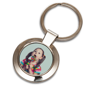 Round Keyring with Insert