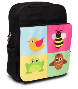 Child's Rucksack Black - Front