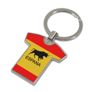 Metal T-Shirt Shape Keyring - Ready for personalisation for Father's Day, football fan gifts, sports event merchandise, and team spirit items.