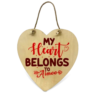 Natural Wood hanging Heart