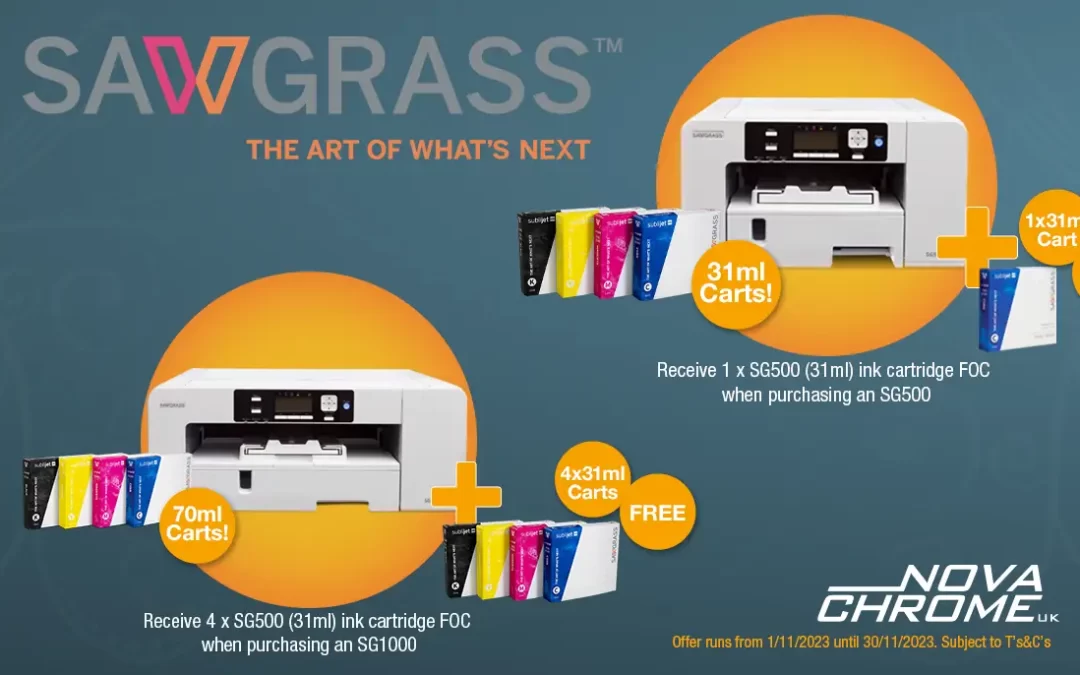 SAWGRASS SG500 & SG1000 Ink Offer – 1/11/2023 to 30/11/2023